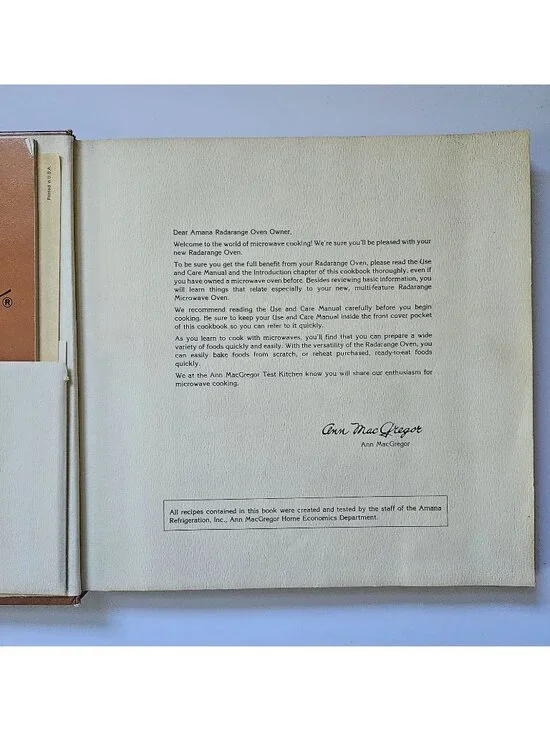 Introduction to Cooking Amana Radarange Microwave Oven Cookbook 1980 cottagecore - Picture 9 of 16